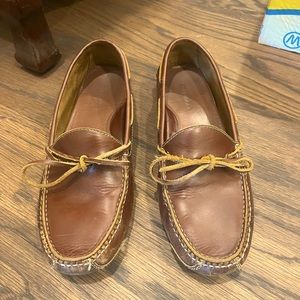 Brown leather Cole Haan moccasins